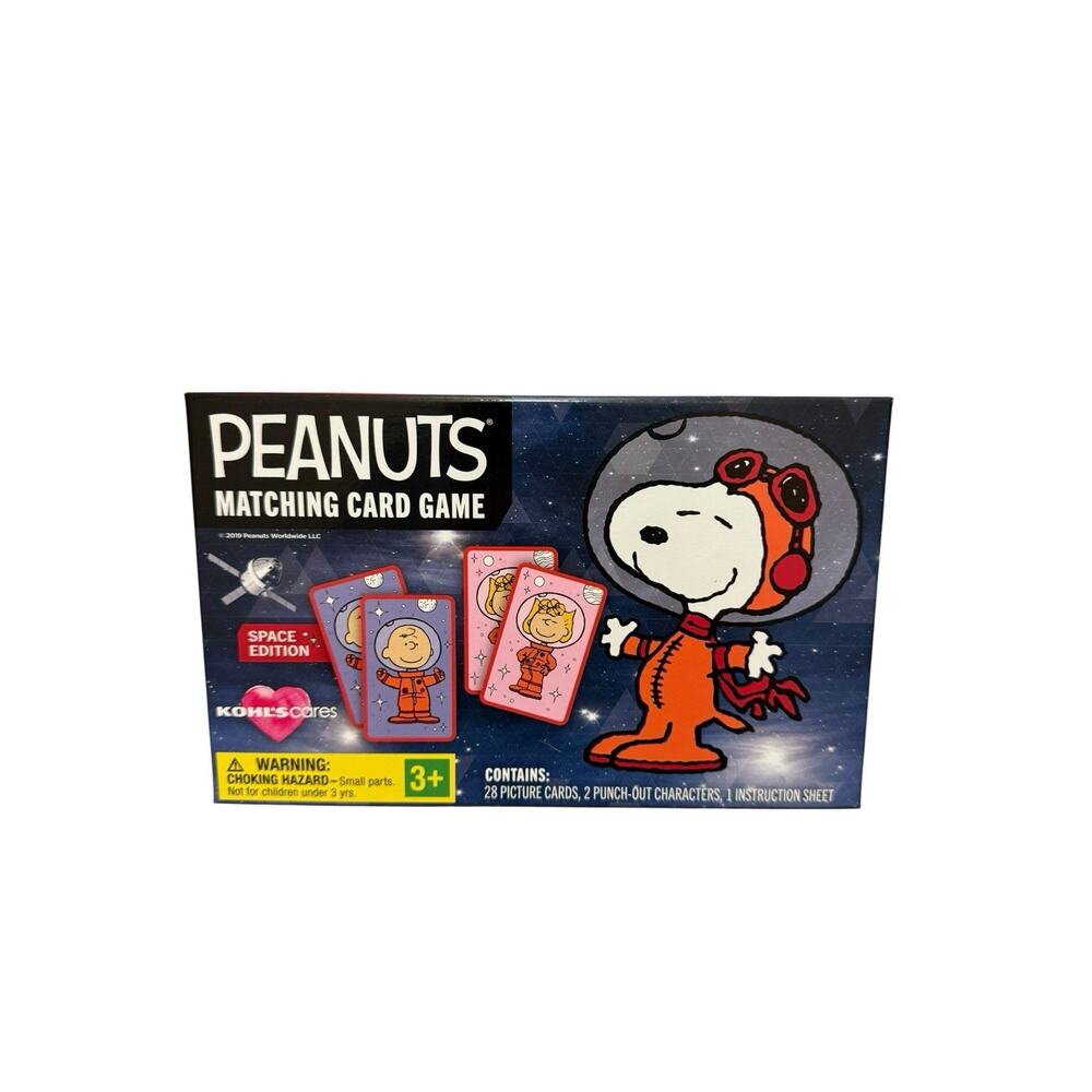 Kohls Cares Peanuts Matching Card Game Space Edition 2019